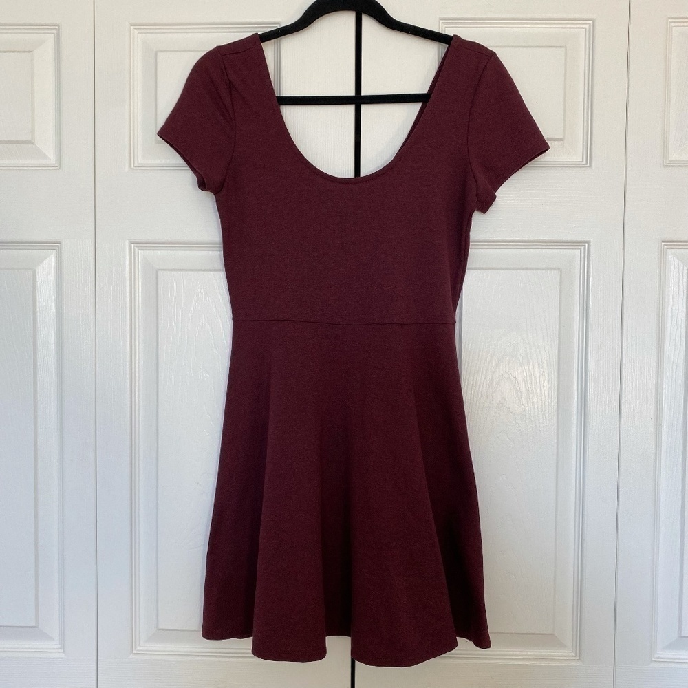 Forever 21 Maroon Short-sleeve Dress - Picture 1 of 6